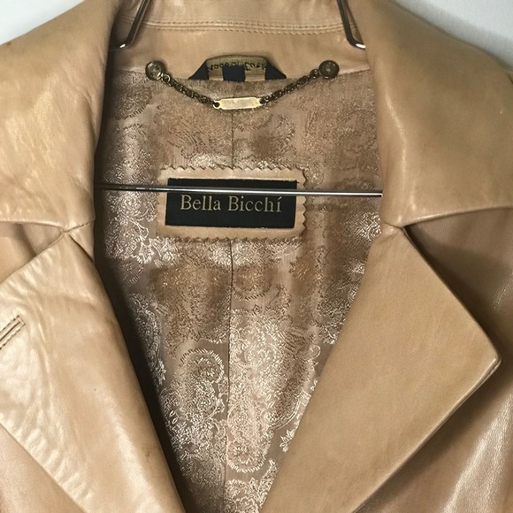 Bella Bicchi Tan Leather Jacket. - Picture 7 of 7